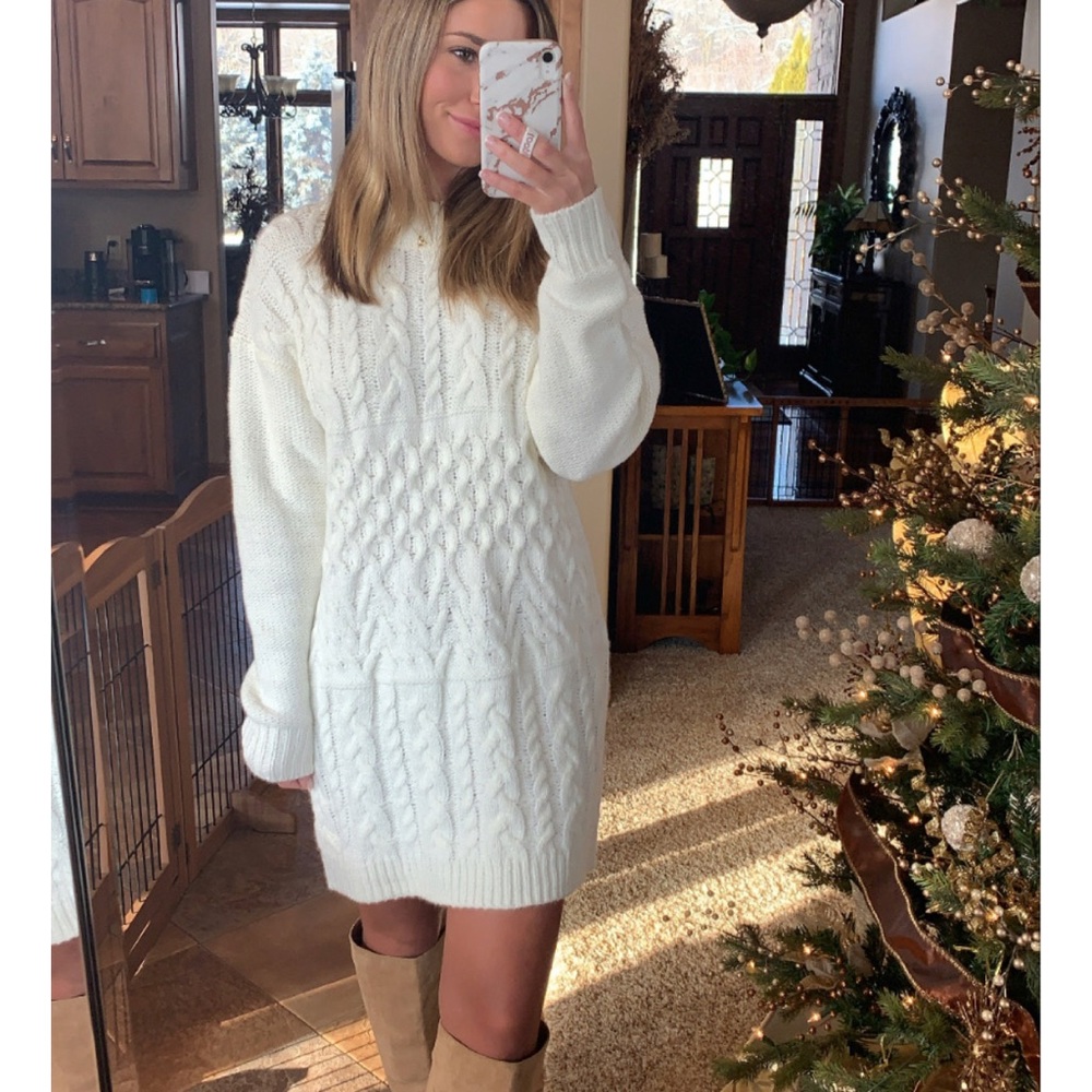 Sweater dress.